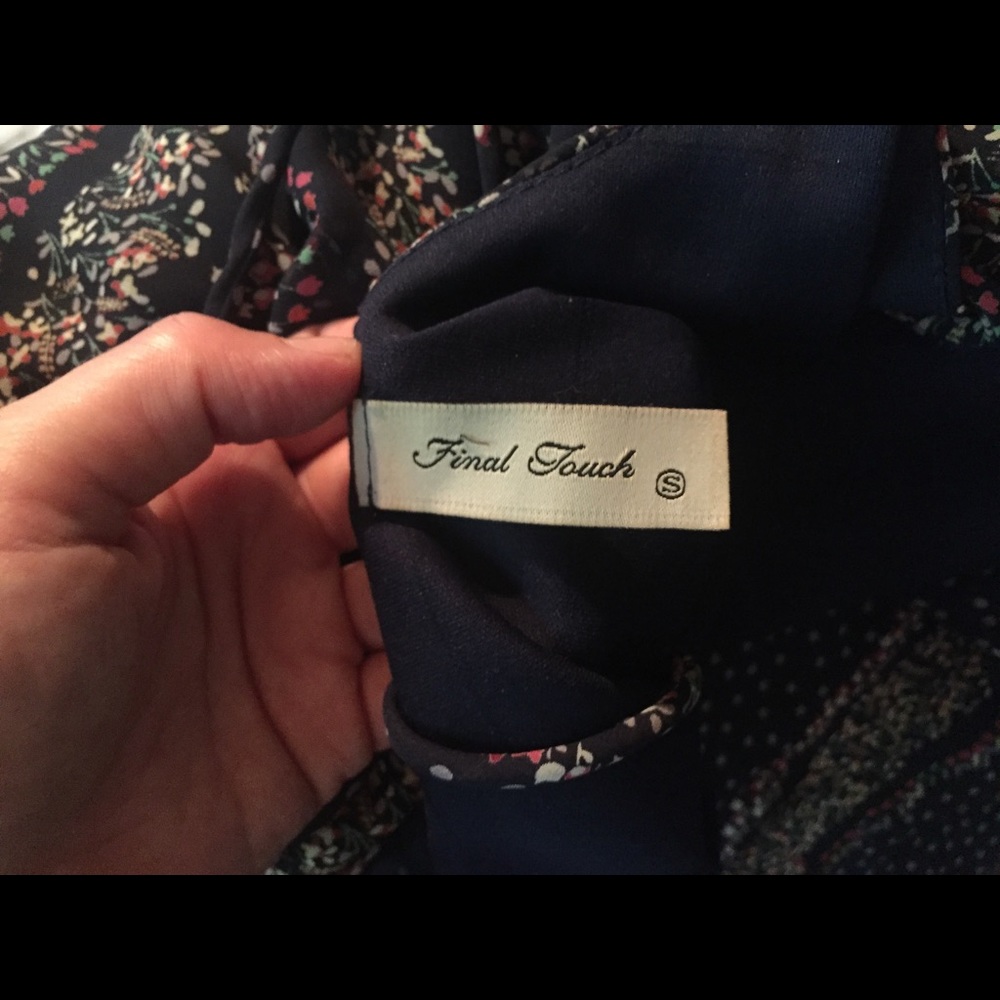 Tiny Flowers Blue Dress - Picture 3 of 3
